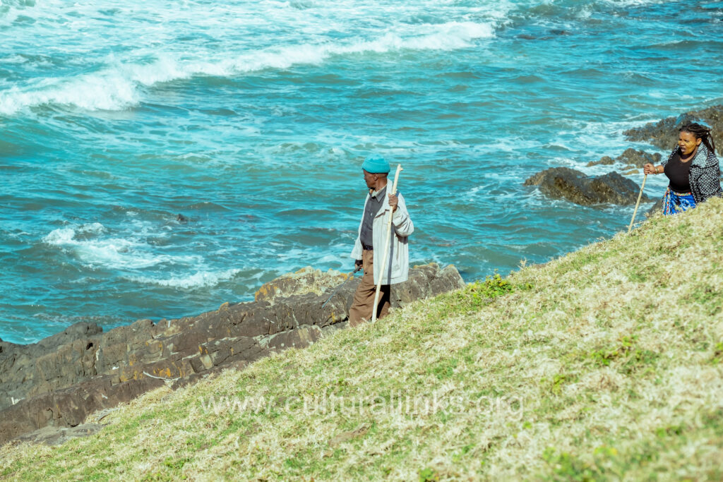 Elder guding pristine water